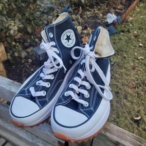 Converse Black Run Star Hike Canvas Platform